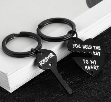 2pcs Set Men Women Cute Heart Key Keychain Couple Key Ring Lovers Key Chain Jewelry Accessory Gift 2pcs Set Men Women Cute Heart Key Keychain Couple Key Ring Lovers Key Chain Jewelry Accessory Gift