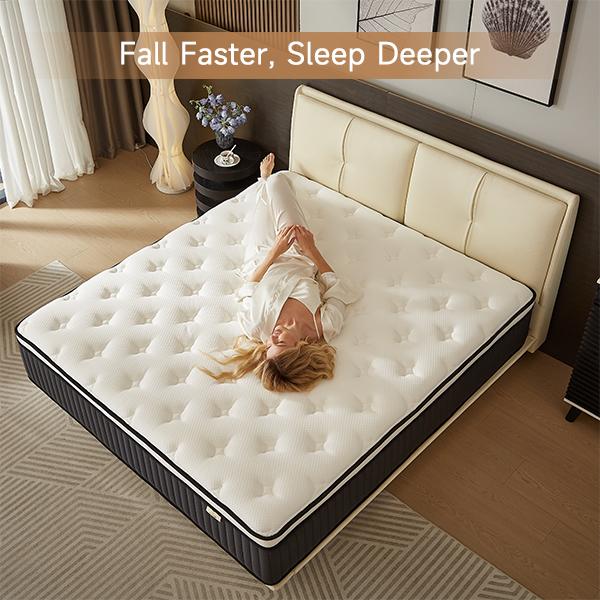 Clearance Sale | Final Stock | Hybrid Mattress 2.0 10–14 Inch Mattress in a Box, Memory Foam & Individual Pocket Springs, Motion Isolation, Pressure Relief, Queen Bed Mattress