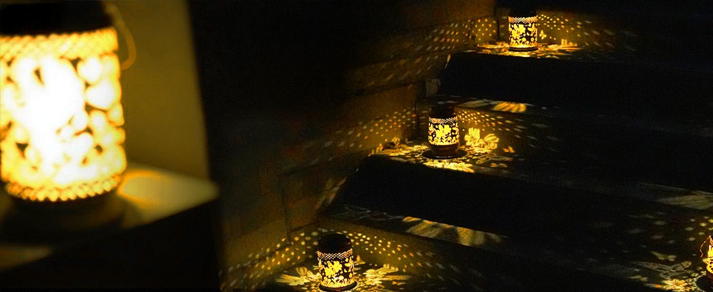 Outdoor Solar Hanging Light,1/2 packs Outdoor Waterproof Hummingbird Garden Decor Gifts for Women Mom Grandma, Waterproof Lantern Deco Festival,Hanging Metal Solar Decoration Outside for Yard, Patio, Backyard, Porch