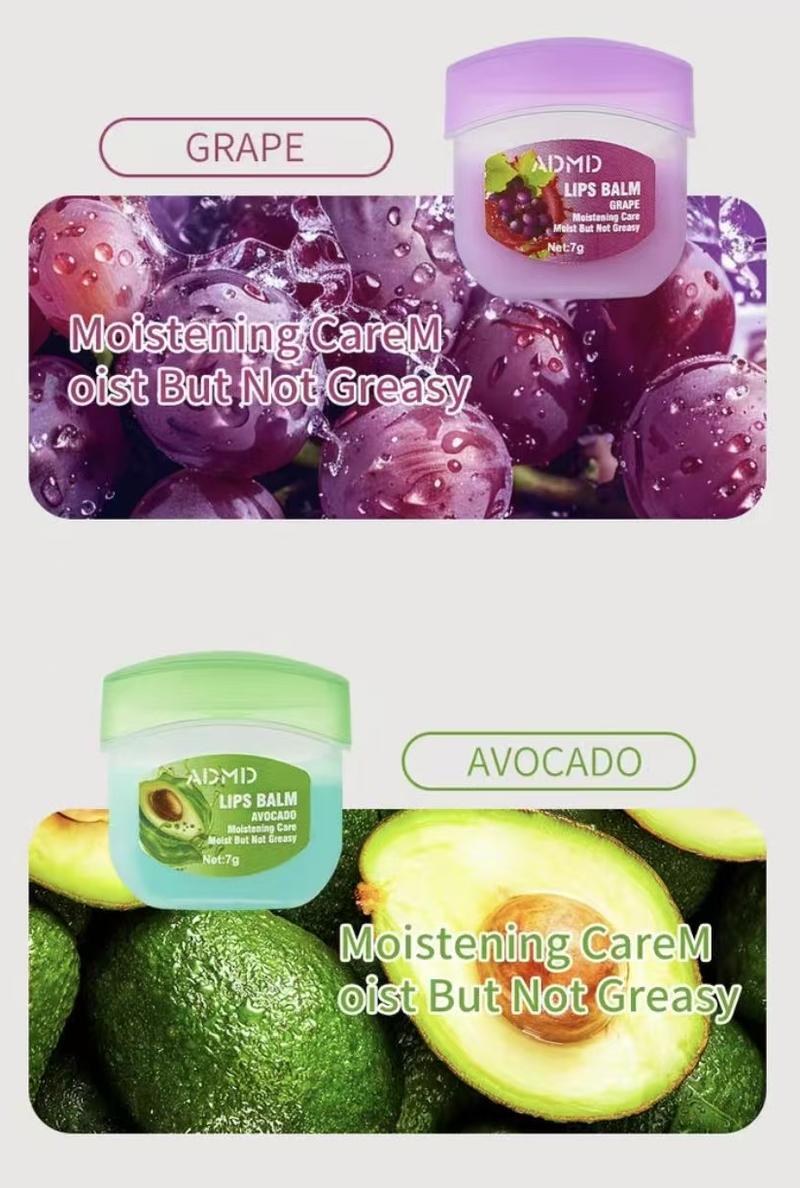 ADMD Fruit Flavored Lip Glosses &Night Balms Colorless Lipsticks MoisturizingNourishing Lip Masks Small Convenient PartySeasonal Gifts