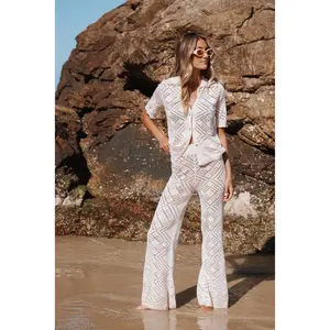 Briony Knit Pant Set - Cream