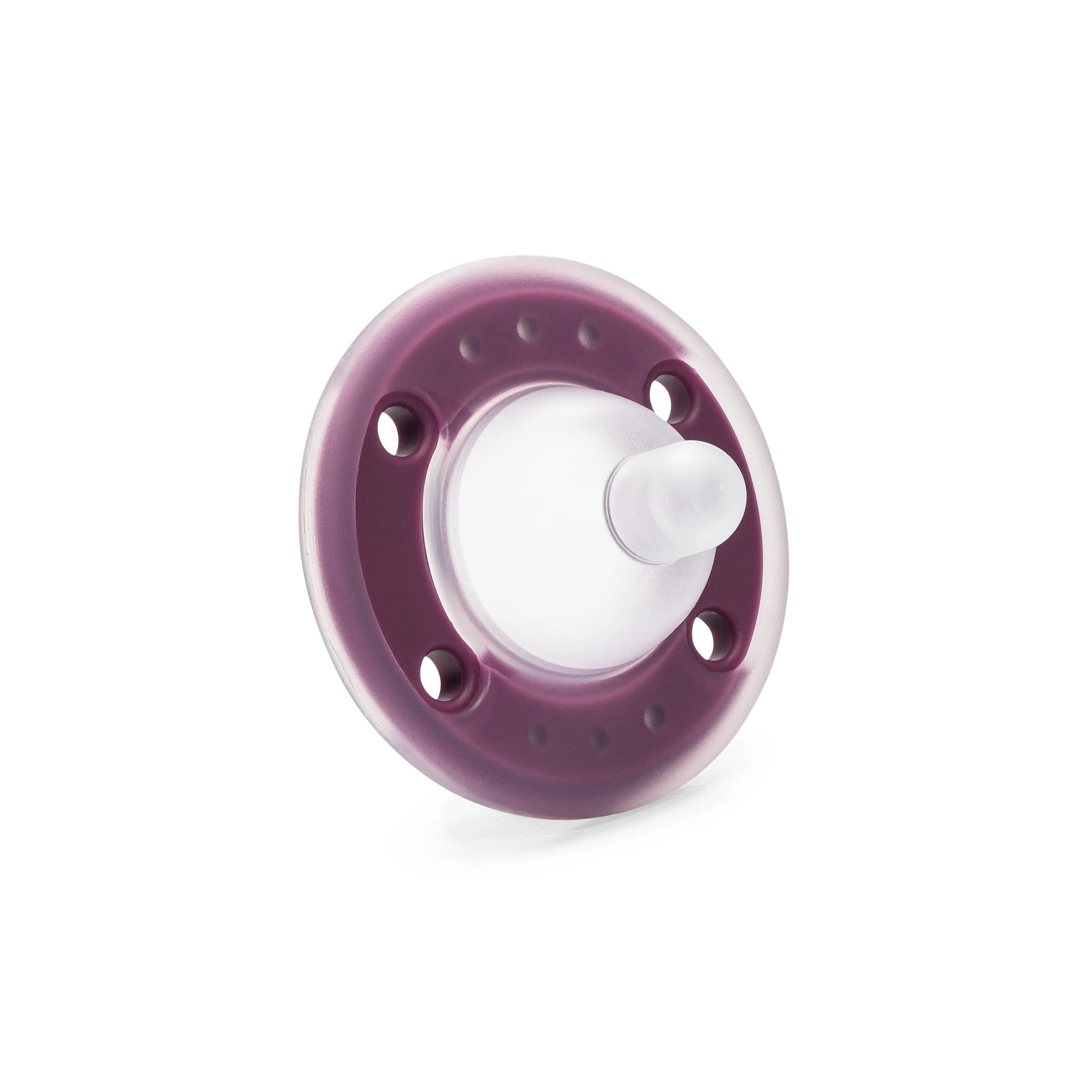 Ninni Pacifier Plum 1 Pack  Soft Silicone Orthodontic Pacifiers for Breastfed Babies