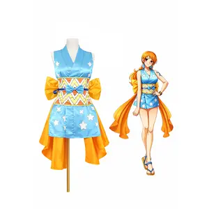 Nami Cosplay Costume Dress – One Piece Anime Outfit with Headgear