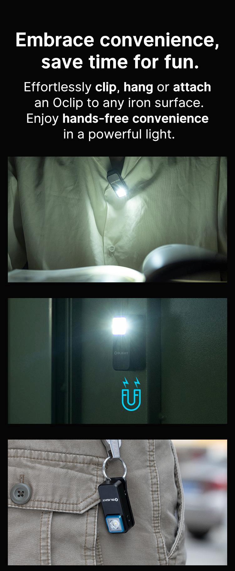 OLIGHT Oclip Clip Light with White and Red Light