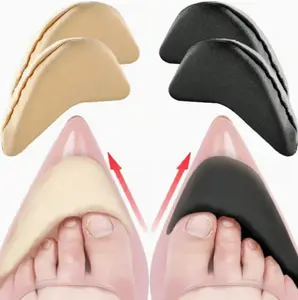 1 pair Forefoot Cushions, Women's Sponge Toe Pads, Half-Insole Shoe Inserts, Shoe Size Adjusting and Filling Pads, Ultra-Soft Forefoot Cushions, Suitable for High Heels and Loafers, Adjustable Toe Protection, Anti-Slip Design