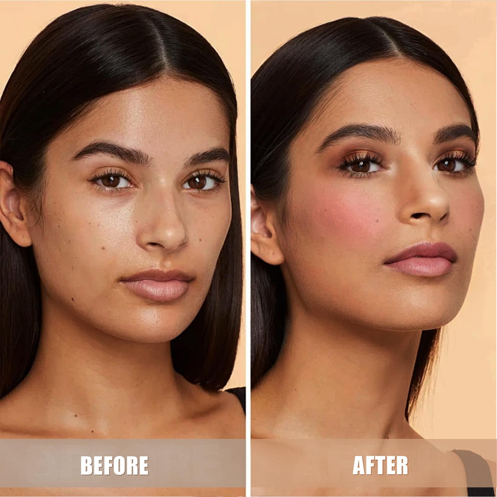 BOTAGUS 9-in-1 Baked Face Palette - Baked Blush Bronzer 2 Highlighters 5 Eyeshadows No Caking Creasing Long Lasting Blendable Beginner Friendly Travel Makeup Palette for Full Face Glow