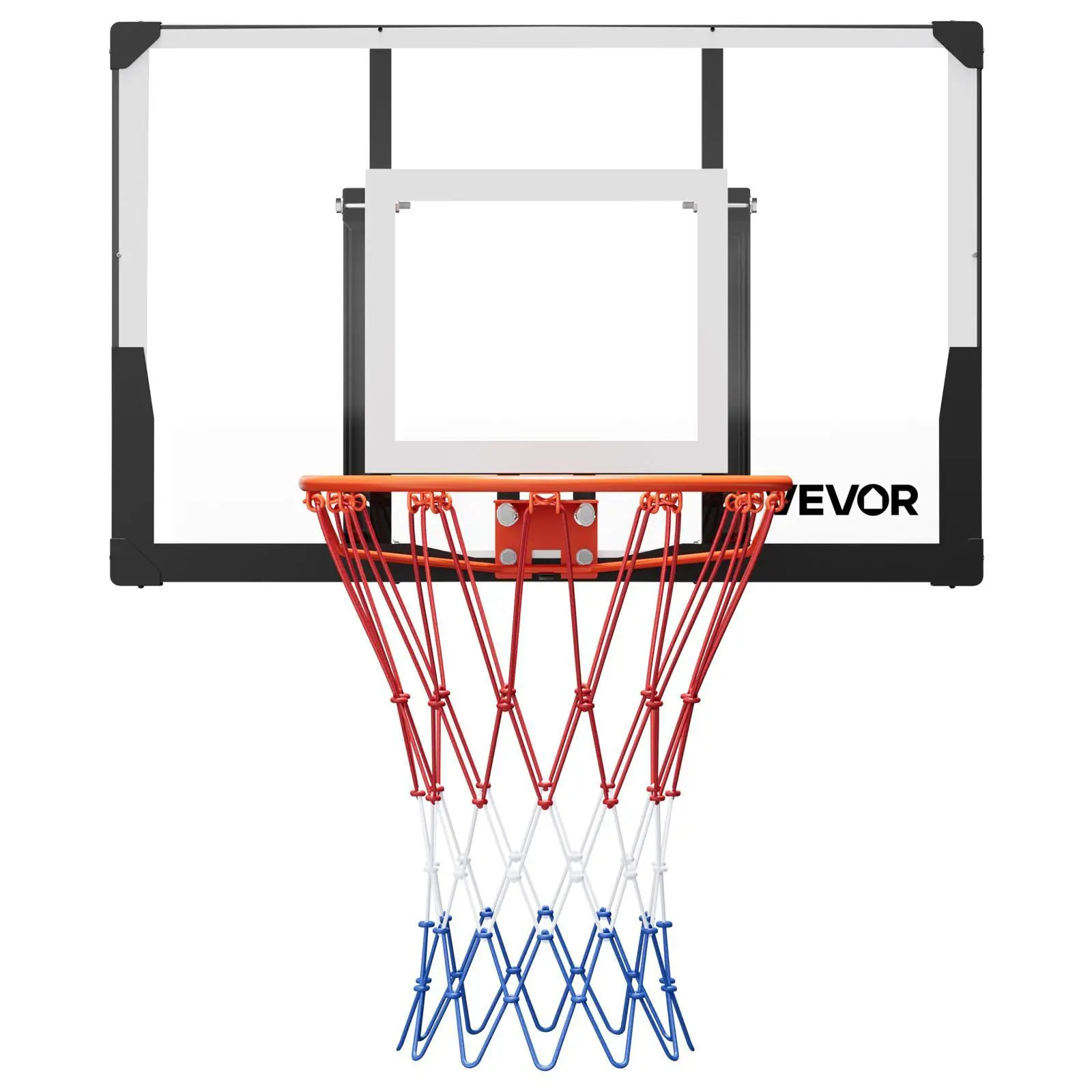 【SummerFinds】VEVOR Wall Mount Basketball Hoop 44-inch PC Backboard with Solid Steel 0.08 inch Thickened Backboard & Woven Nylon Net for Indoor & Outdoor Use