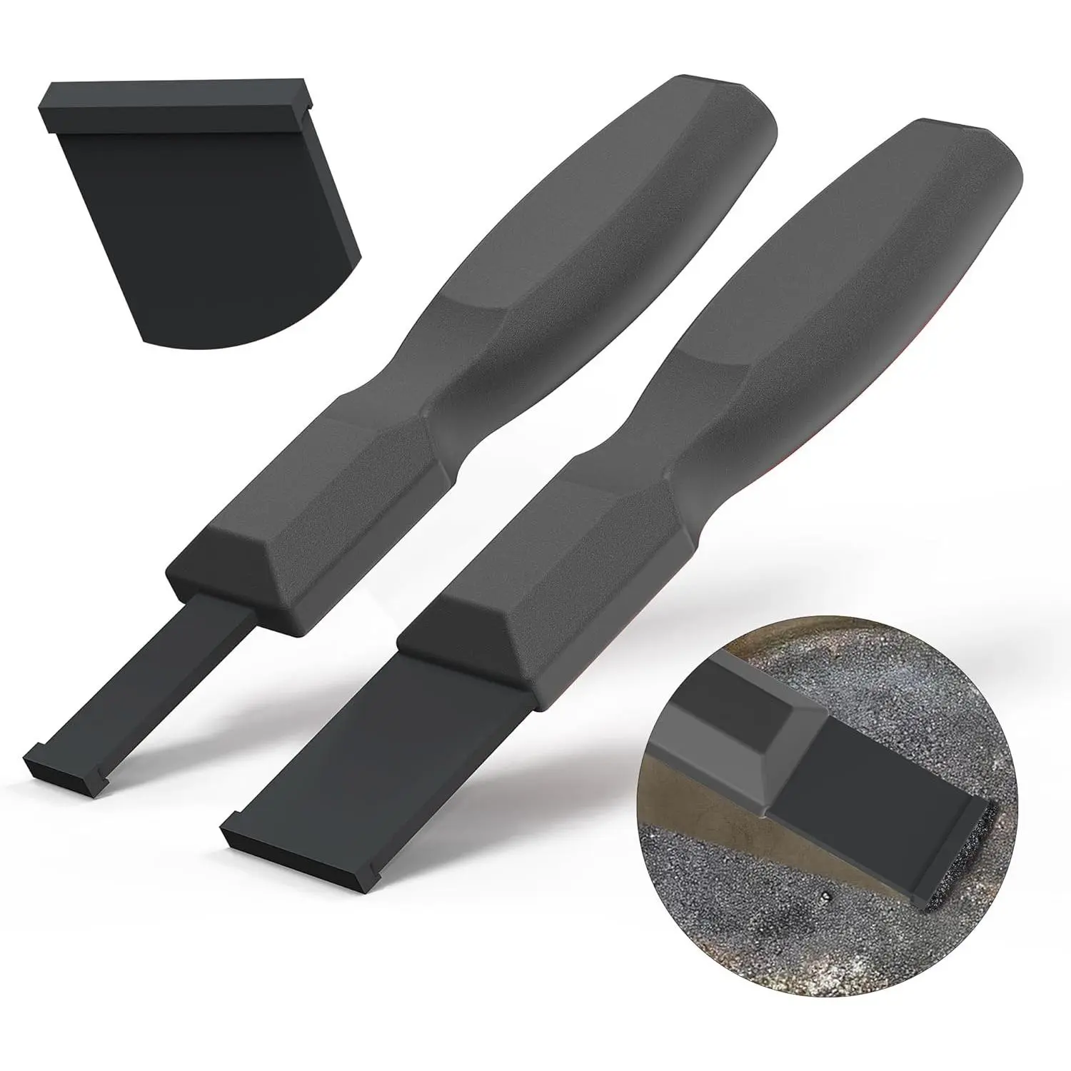 Carbide Scraper, Super Carbide Gasket Scraper for Metal and Automotive, 1-1/4 Inch and 5/8 Inch Carbide Scraper Set (Grey 2-Piece)