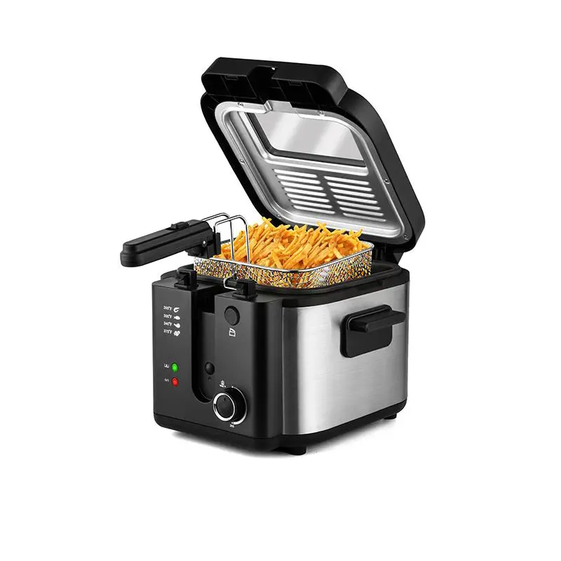 SUSTEAS Electric Fryer 1.5QT/2.6QT with Large Oil Capacity, Cool to the Touch Rim, Non-Stick Basket, and Intelligent Temperature Control Household,summerwins tiktokshopbacktoschool