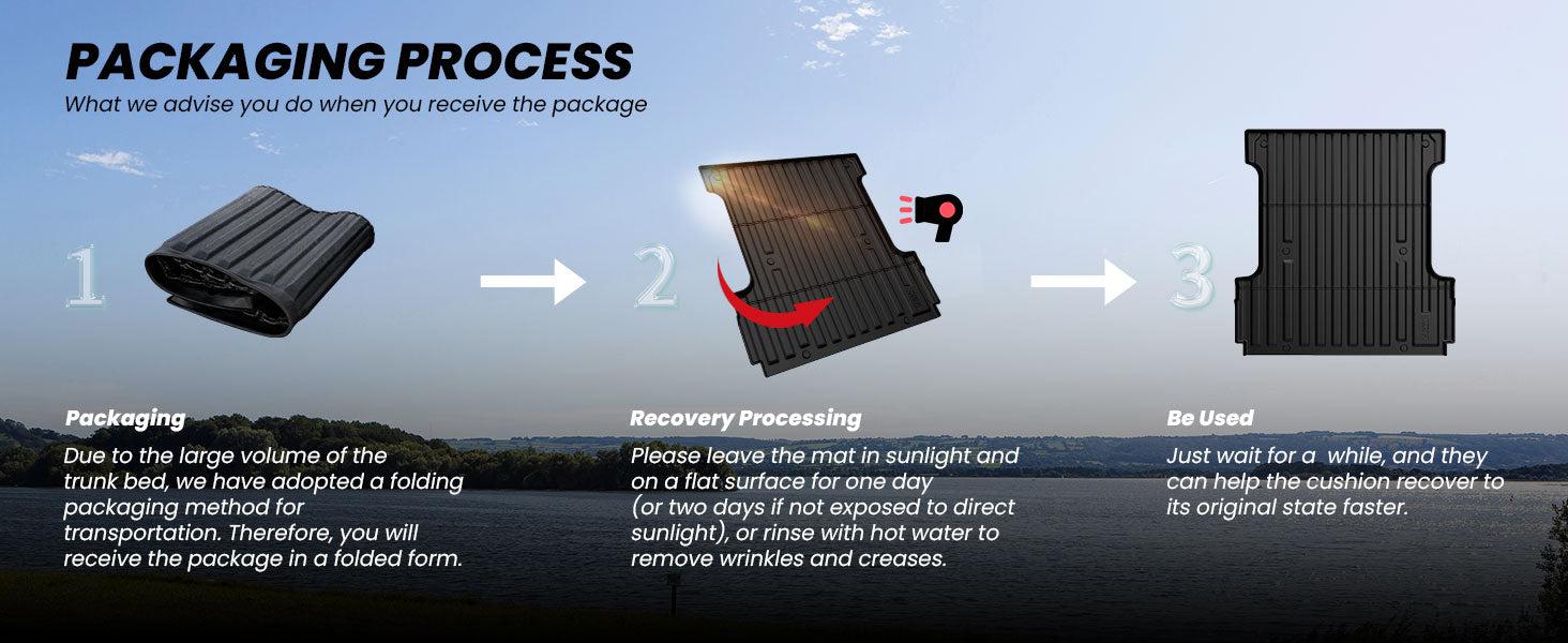 Lasfit fit for 2024-2026 Ford F-150 & Ford F-150 Lightning Truck Bed Mat, Not Fit Drop-in liners