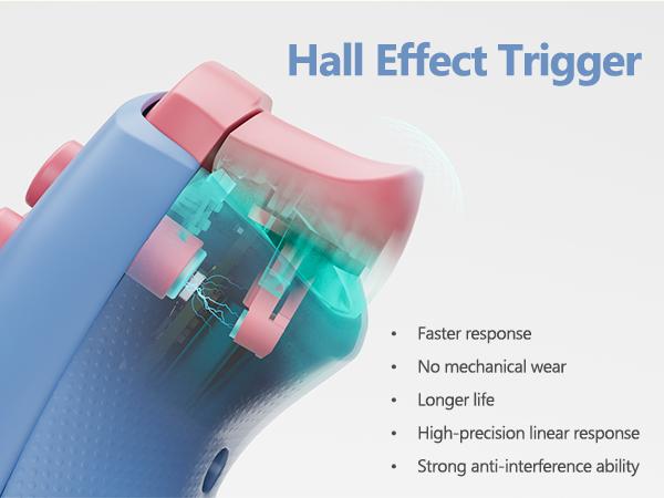 Wireless Switch Controller with 2.4G Adapter for Switch/Switch 2/Lite/OLED, PC, Android & iOS, Hall Effect Joysticks & Triggers, Dual Vibration, 2 Back Custom Macros, Turbo Function, No Stick Drift, AG46 gamer gifts