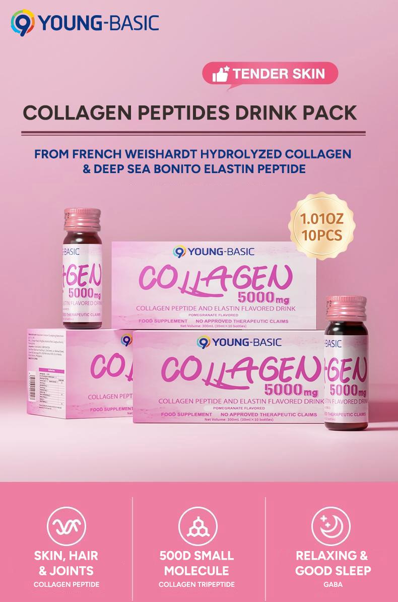 9 Young-Basic 5000mg Hydrolyzed Collagen Peptides Liquid Drink Small-molecule Fish Collagen Tripeptide for Women - Skin Elasticity & Firmness Nail Care- Beauty Supplement Fitness Healthcare Colagen 9 Young-Basic 5000mg Hydrolyzed Collagen Peptides Liquid Drink Small-molecule Fish Collagen Tripeptide for Women - Skin Elasticity & Firmness Nail Care- Beauty Supplement Fitness Healthcare Colagen