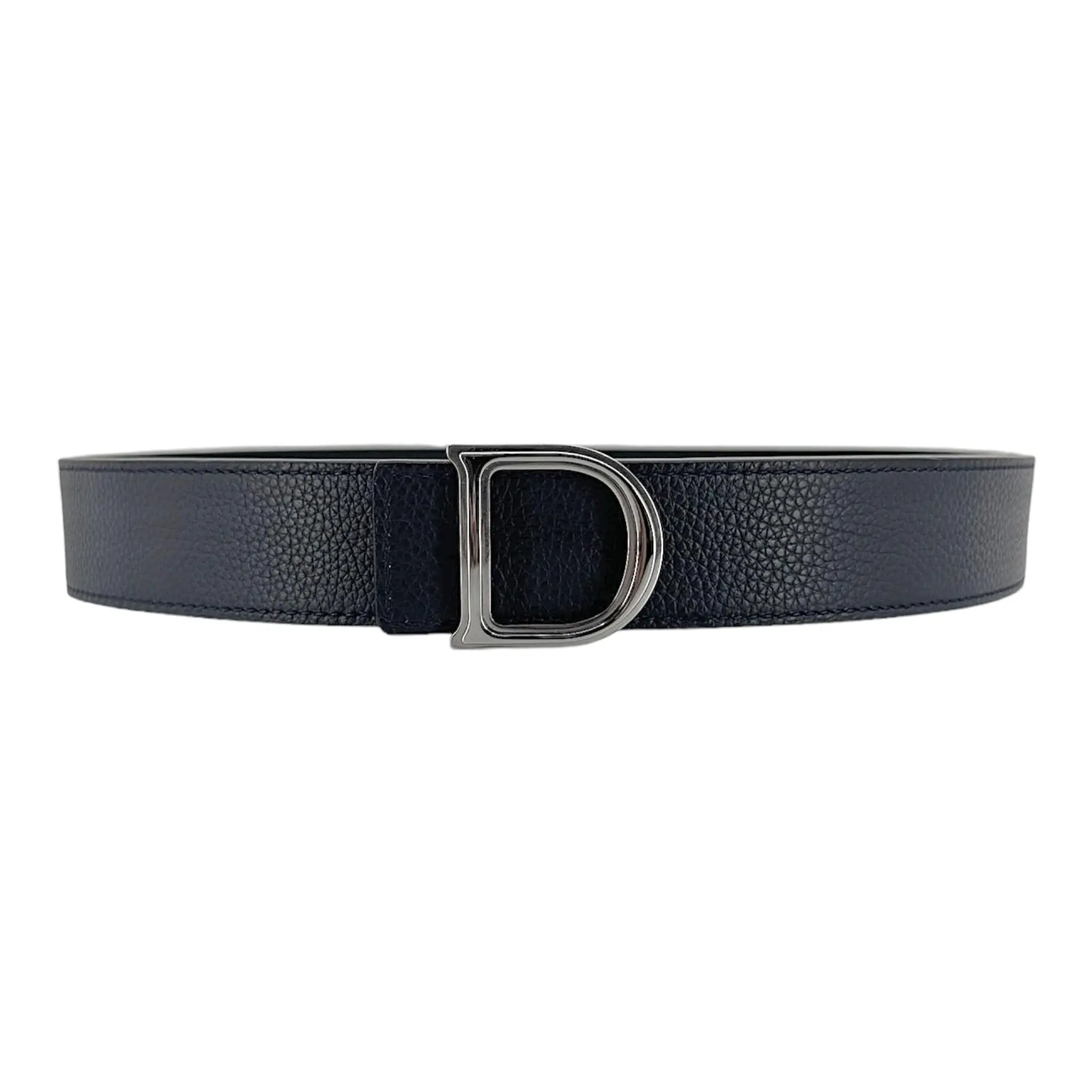 Dior Black Leather Belt with Silver Buckle Christian Dior Black Leather Belt 36-inch | Mercari main image 4