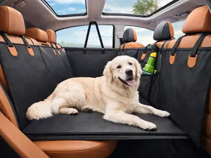 Dog Back Seat Extender & Car Seat Cover – Hard Bottom, Waterproof, Scratch-Resistant Travel Hammock for Large Dogs