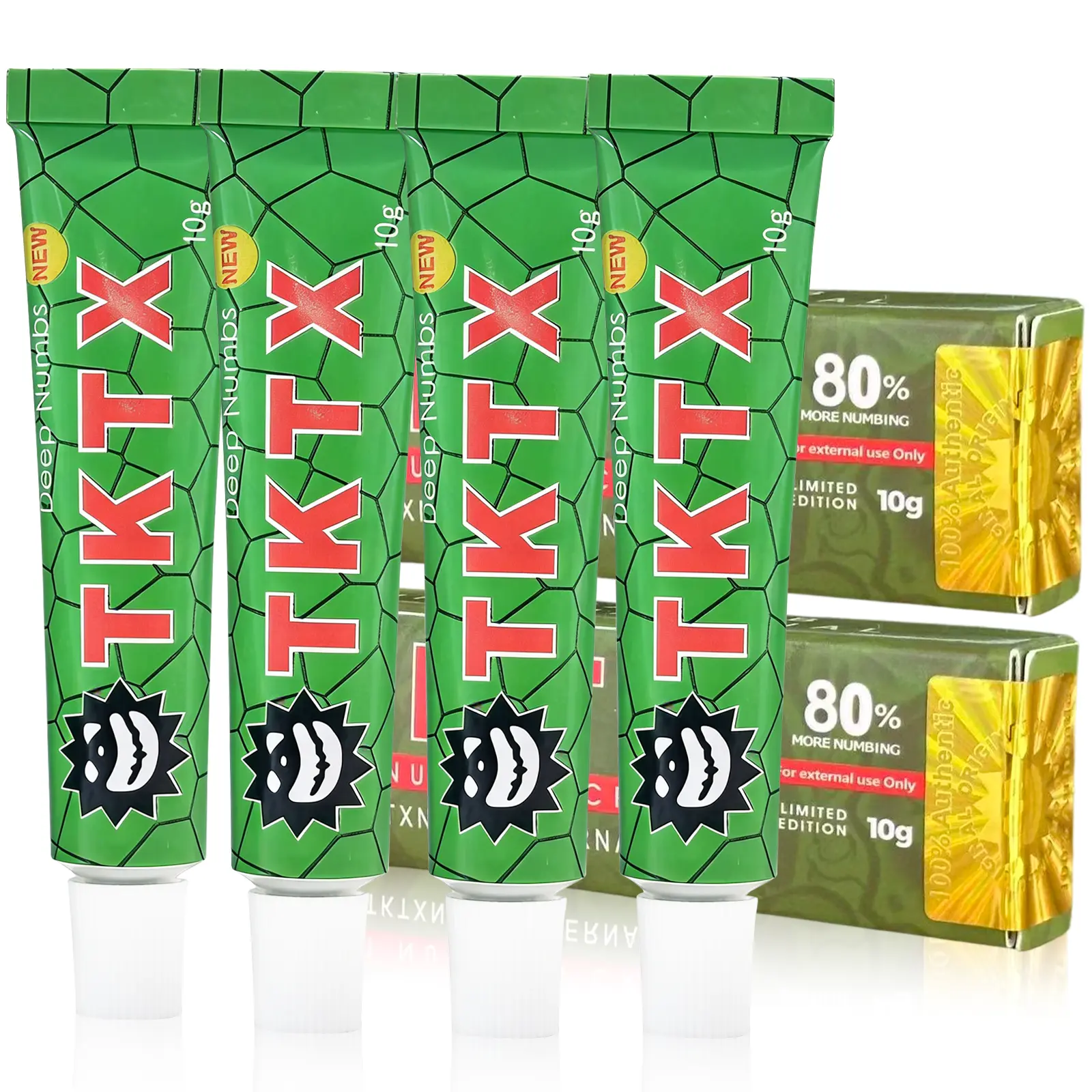 4 TUBES ONLY $30.99！ | TKTX 80% Lidocaine Tattoo Numbing Cream | Maximum Strength Long-Lasting Anesthetic | For Large Tattoos, Full Sessions & Professional Artists