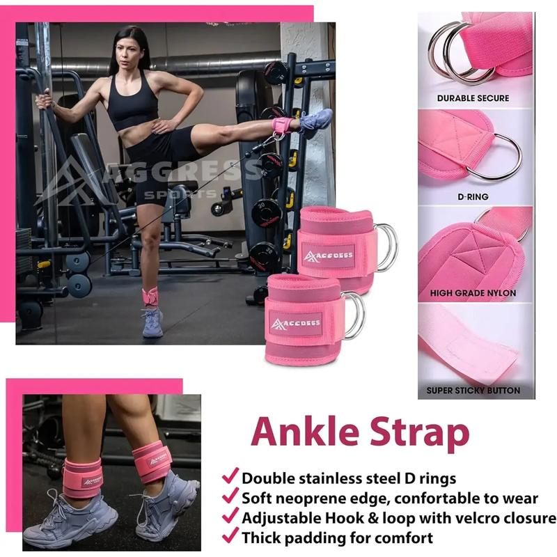 Premium Barbell Pad Set for Hip Thrusts - Squat Pad for Barbell Lunges, Bench Press, with 2 Gym Ankle Straps, Hip Resistance Bands – Gym Accessories for Women with Carry Bag, Towel