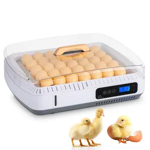 Large Capacity Automatic Egg Incubators for Hatching 35-56 Eggs 360° View Incubator with Humidity and Tempo Control for Hatching Chicken Duck and Quail Egg Incubator