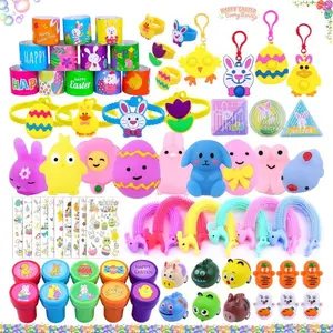 73 PCS Easter Party Favors Bulk | Easter Gifts, Egg Fillers, Basket Stuffers, Classroom Gifts, Pinata Fillers & Goodie Bags for Kids & Girls