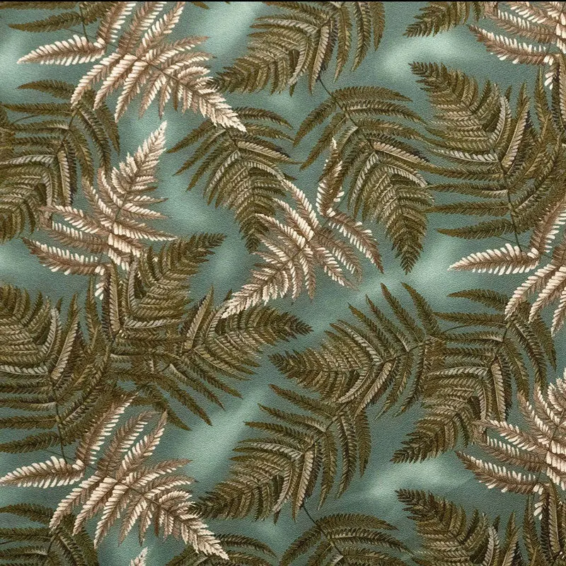 100% Cotton Upholstery Fabric - Sage Leaf Pattern, Floating Effect, 1 Size (36in x 56in Length x Width) for Peaceful Atmosphere Creation