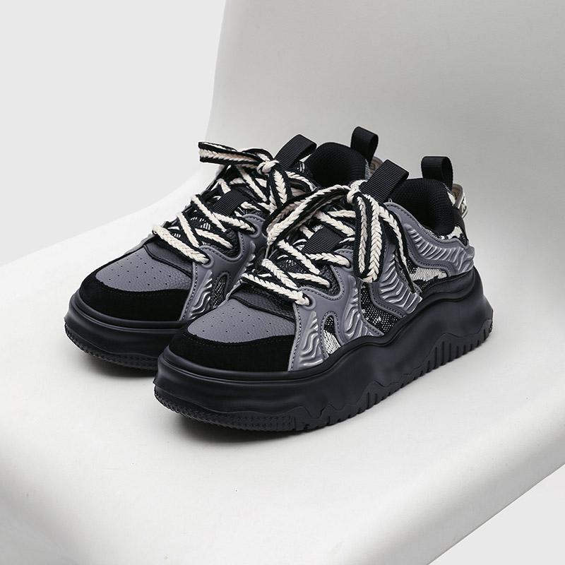 HOBIBEAR Spring/Autumn Unisex Shoes Youth Sneakers Casual Shoes Men's Breathable Dad Shoes Rubber Sole Sports Shoes
