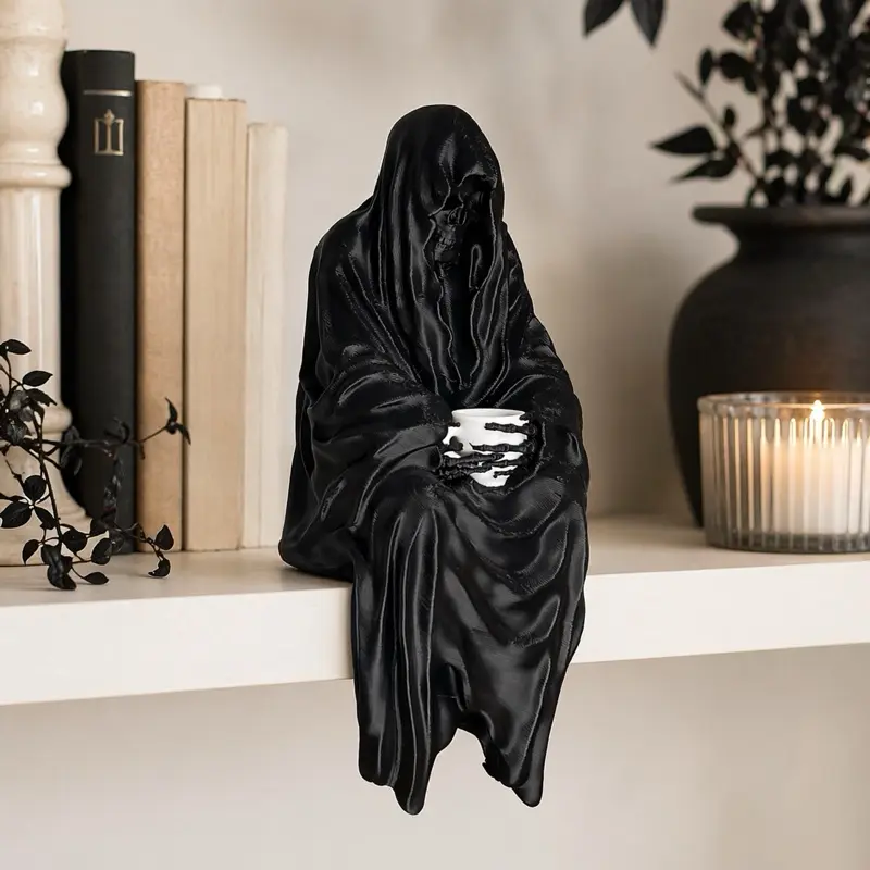 Suriel Figurine ACOTAR Shelf Sitter Bookshelf Decor 6 in Tall with Tea Cup Inspired by A Court of Thorns and Roses