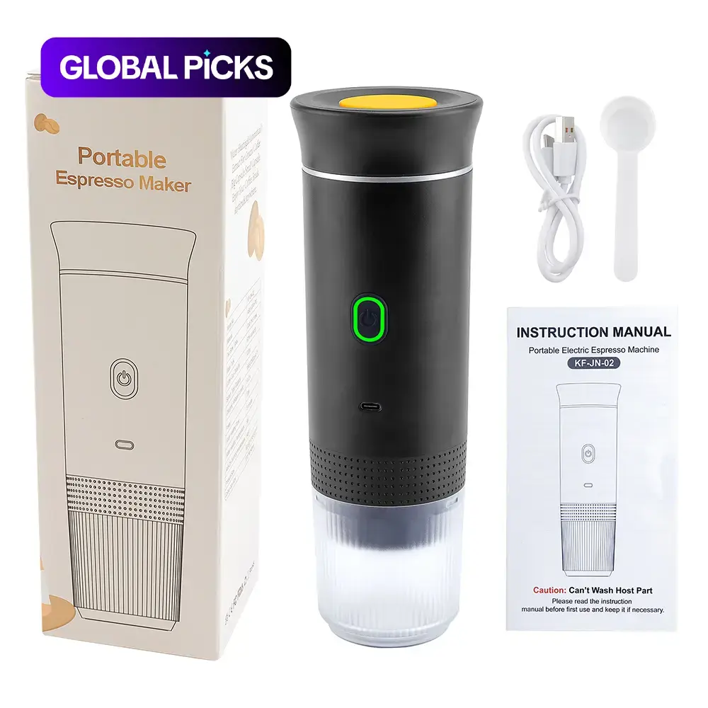 Portable Coffee Machine, 1 Count Rechargeable Coffee Maker, Espresso Coffee Maker, Household Coffee Machine for Home Office Use, Kitchen Appliances