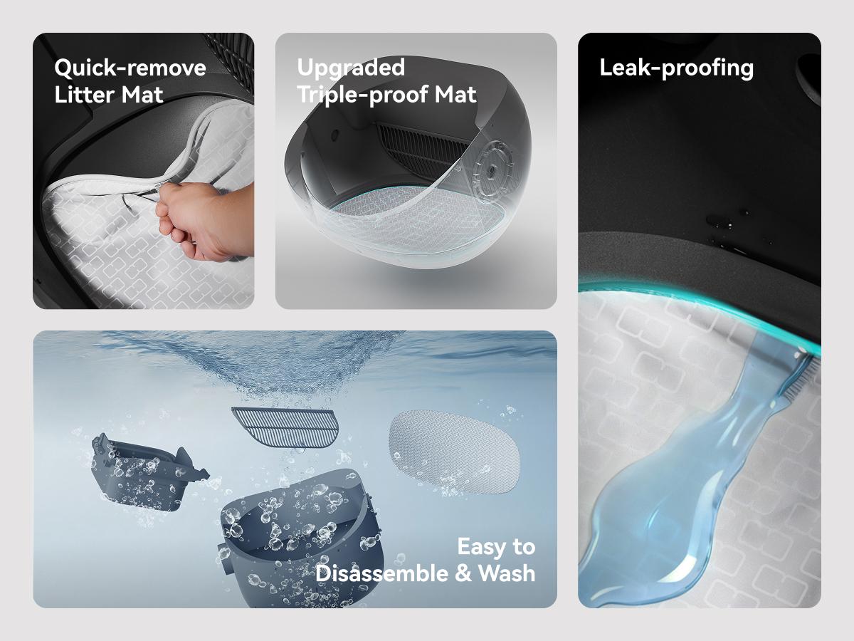 CATLINK Automatic Self - Cleaning Cat Litter Box Scooper Open-X | Ultra-Quiet Operation, App Control, 12L Large Waste Bin, Smart Litter Level Monitoring, Multi-Safety Anti-Pinch Design, Compatible with All Cat Litter, Odor Control, Easy Setup CATLINK Automatic Self - Cleaning Cat Litter Box Scooper Open-X | Ultra-Quiet Operation, App Control, 12L Large Waste Bin, Smart Litter Level Monitoring, Multi-Safety Anti-Pinch Design, Compatible with All Cat Litter, Odor Control, Easy Setup