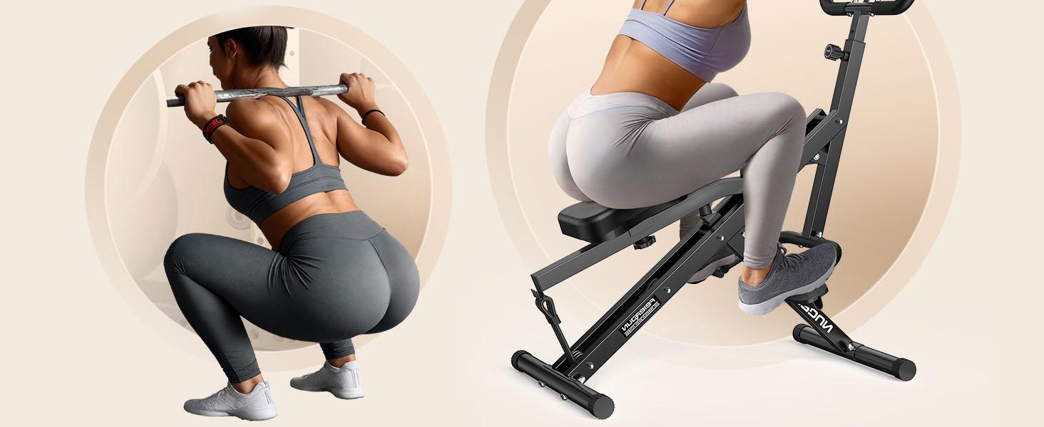 FEIERDUN Squat Machine for Home, 3 Resistance Levels, Glute Trainer & Rowing, Foldable, Easy Setup, 330 LBS Capacity, Full Body Workout, Strength & Balance #SpringStatements
