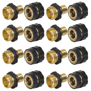 3/4 Inch Garden Hose Quick Connector 2026 Upgrade, Universal Garden Quick Release Hose Adapter, Male and Female Quick Connect Garden Hose Fittings for Outside Faucet