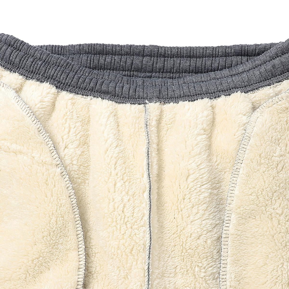 Men's warm fleece outdoor pants, windproof and durable, suitable for skiing and hiking, casual with pockets, stylish warm design Men's fleece outdoor pants - windproof, durable