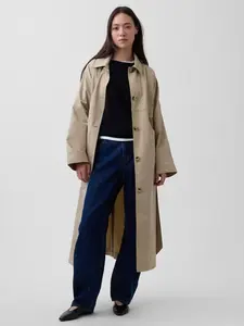 Oversized Mac Trench Coat Color Khaki Tan
