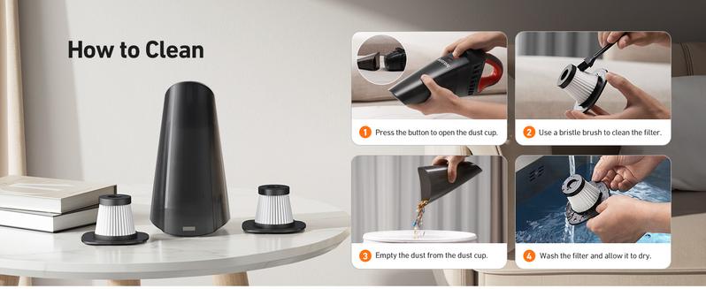 【Valentine's Day Gift】AstroAI Handheld Car Vacuum Cordless with Accessories, Portable Vacuum Cleaner with 12V DC Power, LED Light, Brush, Extended Suction Pipe, Hose, Mini Handheld for Car, Home, Office, and Pet Hair, Red