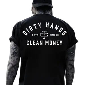 Dirty Hands Clean Money Graphic Tee, Blue Collar Workwear Shirt for Men, Hustle and Grind Apparel, Mechanic Laborer Fashion, 2025 Gift Idea