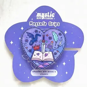 Fantasy Dragon Kindle Grip Magsafe Phone Tablet iPad Holder Compact Durable Magnetic Stand Adapter Ring Included for Secure Handling & Video Calls