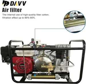 5HP Gasoline Surface Diving Compressor (115 PSI) with 50ft Hose