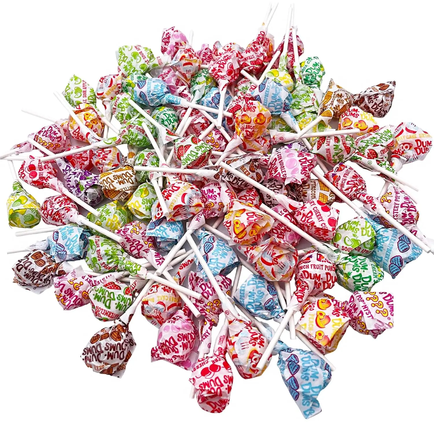 Dum Dums Original Mix Wrapped Pops, Halloween Candies, Bulk Snacking Option, Fruit Sweet Variety with Sour Strawberries