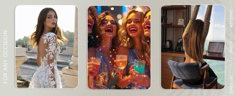 AISI HAIR Glueless Synthetic Lace Front Wig 26 Inches Pre Plucked 13x5 Straight HD Lace Wigs for Women Daily Party Use