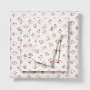 Threshold 400 Thread Count Cotton 3PC Sheet Set Wrinkle-Resistant Threshold 400 Thread Count Cotton 3PC Sheet Set Wrinkle-Resistant