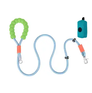 Dog Leash, Anti-Pull / Anti-Shock，with Thick Foam Handle & Small Ring Design – Comfortable Padded Grip, Can Hang Dog Poop Bags & Accessories，Suitable for small and medium-sized dogs.