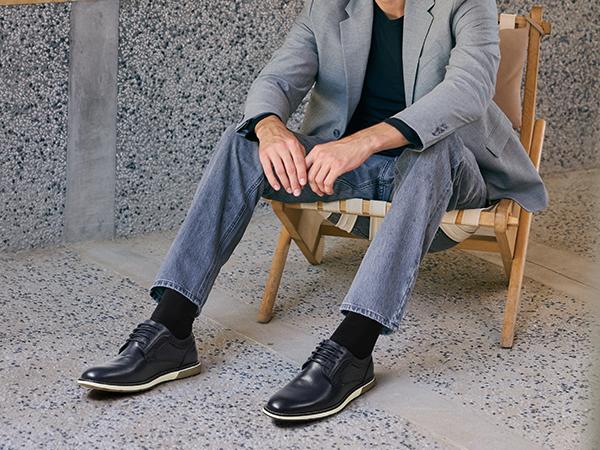 Bruno Marc [Xander] Men's Polished Plain Toe Oxford-Inspired Sneakers Walking Shoes Footwear