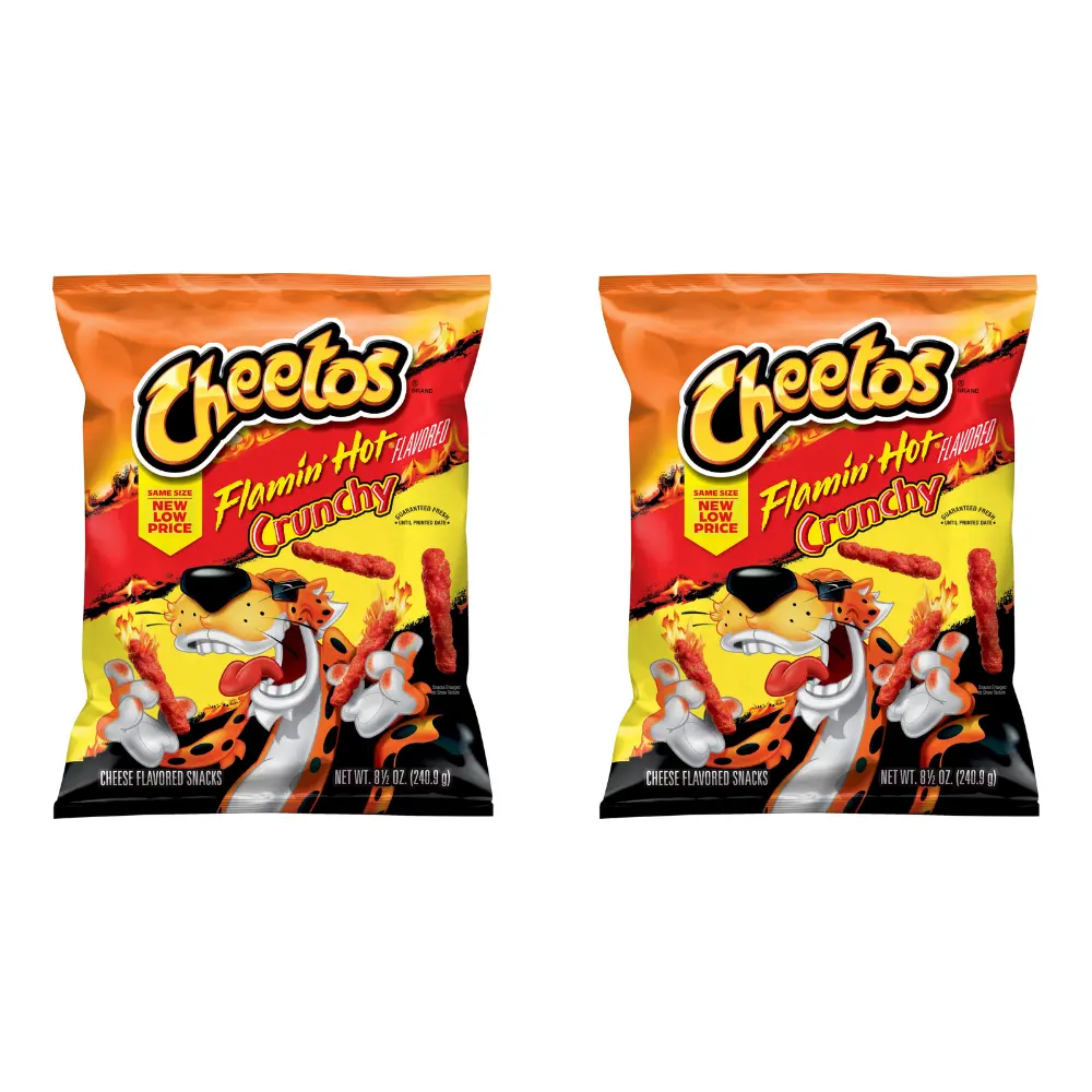 Cheetos Crunchy Cheese Flamin' Hot Flavored Snacks, 8.5 oz (Pack of 2)