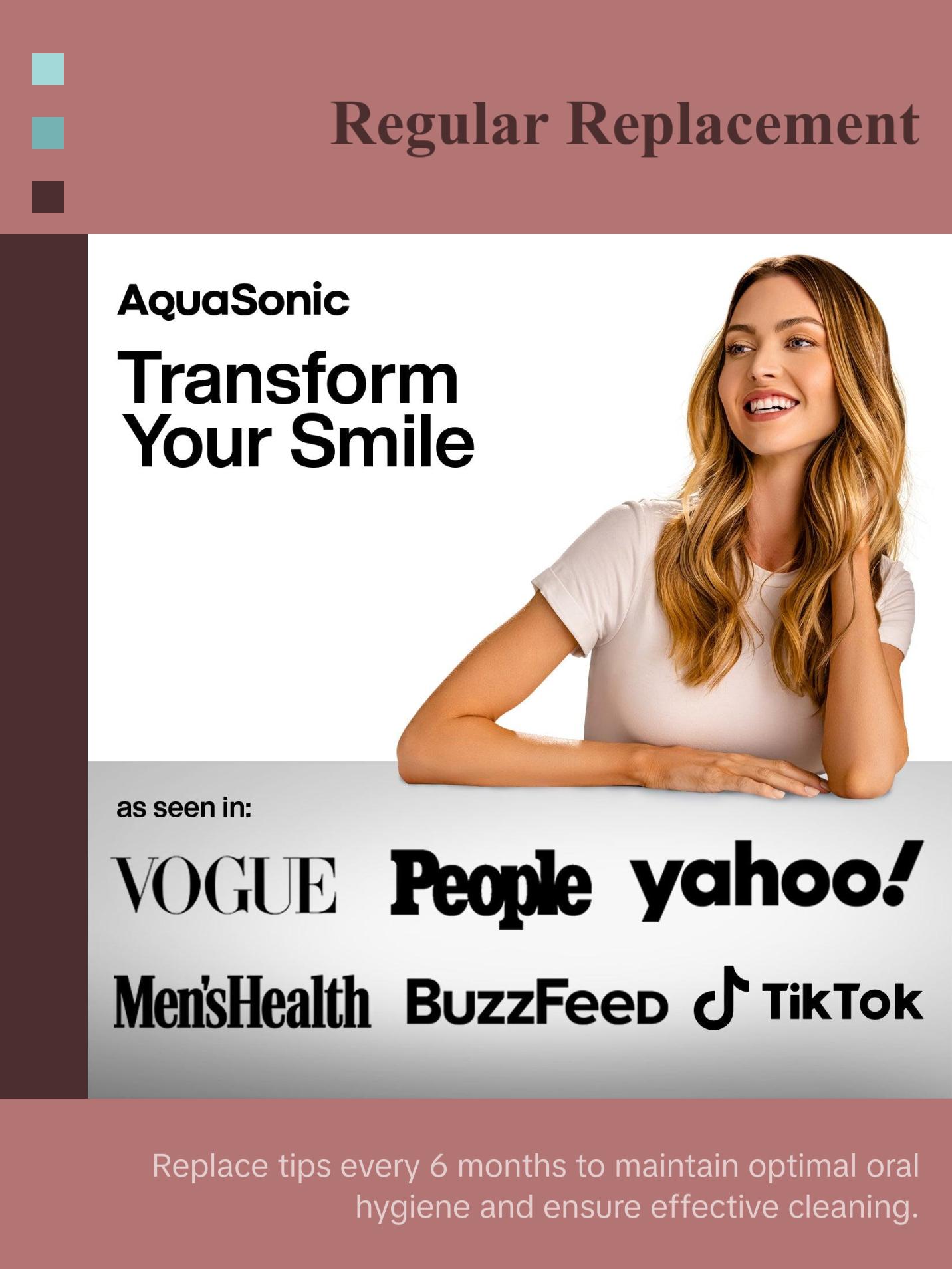 AquaSonic Icon Water Flosser Replacement Tips for Water Flosser, Oral Irrigator