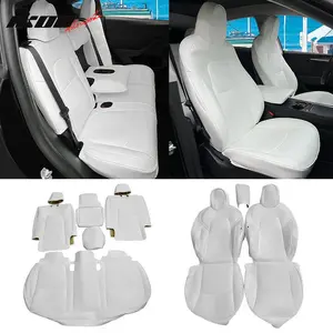 Seat Covers for Tesla Model Y 2020-2024 Front Rear 5-Seat Leather