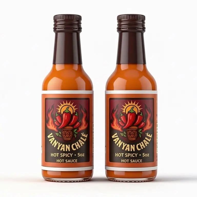 Vanyan Chale Hot Sauce 2 Pack - Hot Spicy 5oz Bottles for Flavorful Dishes