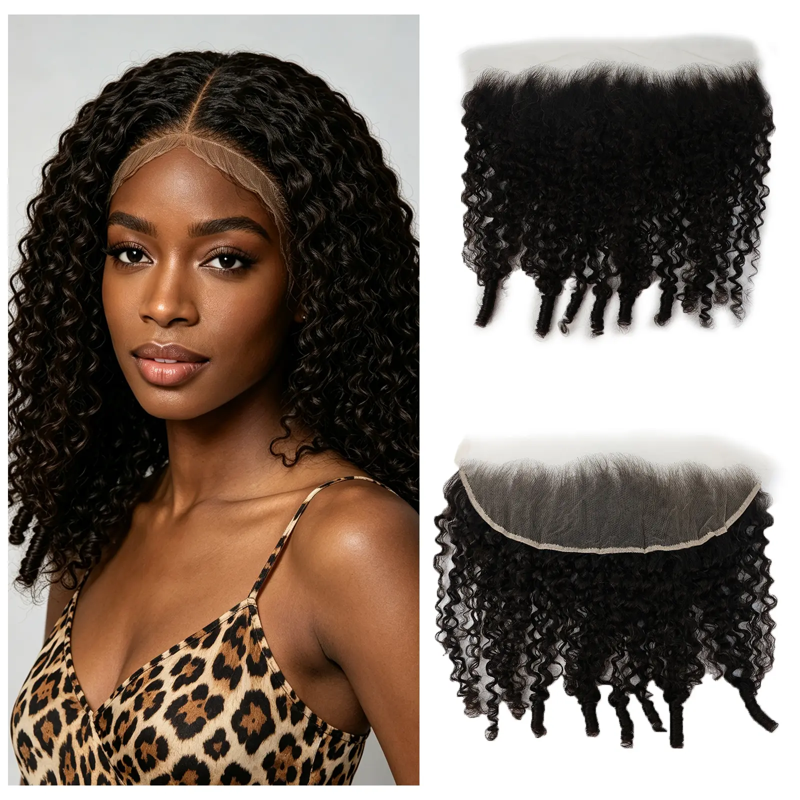 Msgem Hair 13 x 4&13 x 6 Lace Frontal Closure Body Wave Ear to Ear Lace Frontal Pre Plucked Burmese curly Human Hair Closures Free Part 150% Density Natural Black Color #SummerVibes