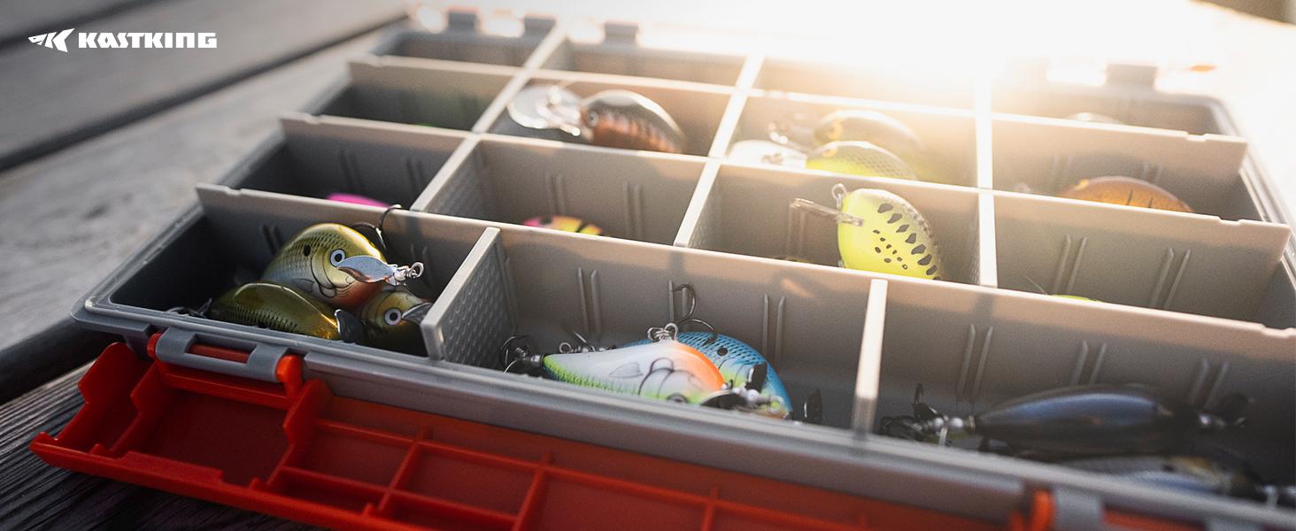 KastKing HyperSeal Waterproof Tackle Box, Waterproof 3600 and 3700 Tackle Trays, Fishing Tackle Box Organizer with Removable Dividers, Lure Box and Terminal Tackle Storage   Kast,King reels
