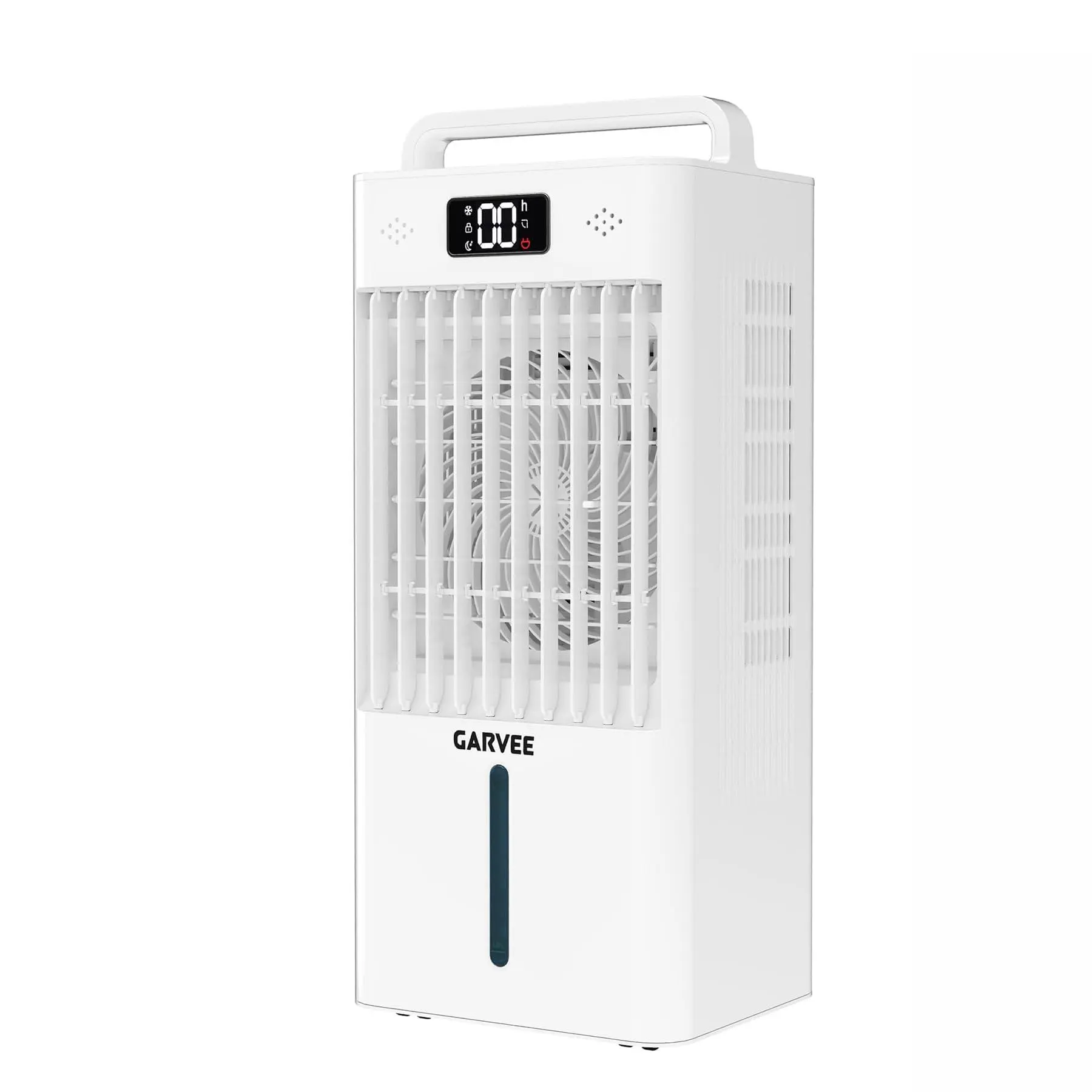 GARVEE 2.6Gal Portable Evaporative Air Cooler - 6-Speed, 3-Mode Swamp Cooler Fan with Touch & Remote Control, Ice Packs, Wheels for Bedroom, Home Office, Portable Swamp Cooler