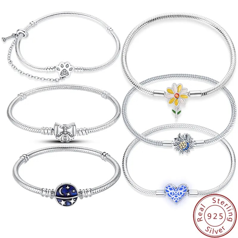925 silver, star and moon bracelet, bracelet, simple and exquisite gift, fashionable bracelet