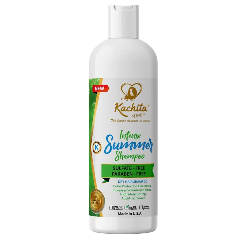Kachita Spell New Hydrate Moisturizing Shampoo Intense Summer Sulfate and Paraben Free For Medium to Thick Dry, Color Treated Hair 32 floz Made in USA Conditioner Haircare