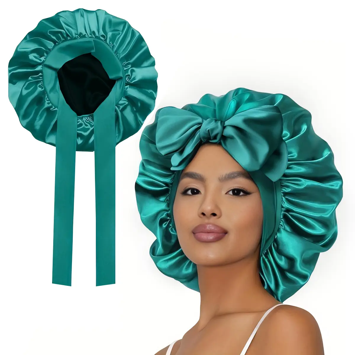 Double-Layer Satin Sleep Bonnet for Women, Haircare, Soft Breathable Adjustable Night Cap, Sleeping Bonnet, Heatless Hair Protection Bonnet, Hair Hat #GLOBAL PICKS